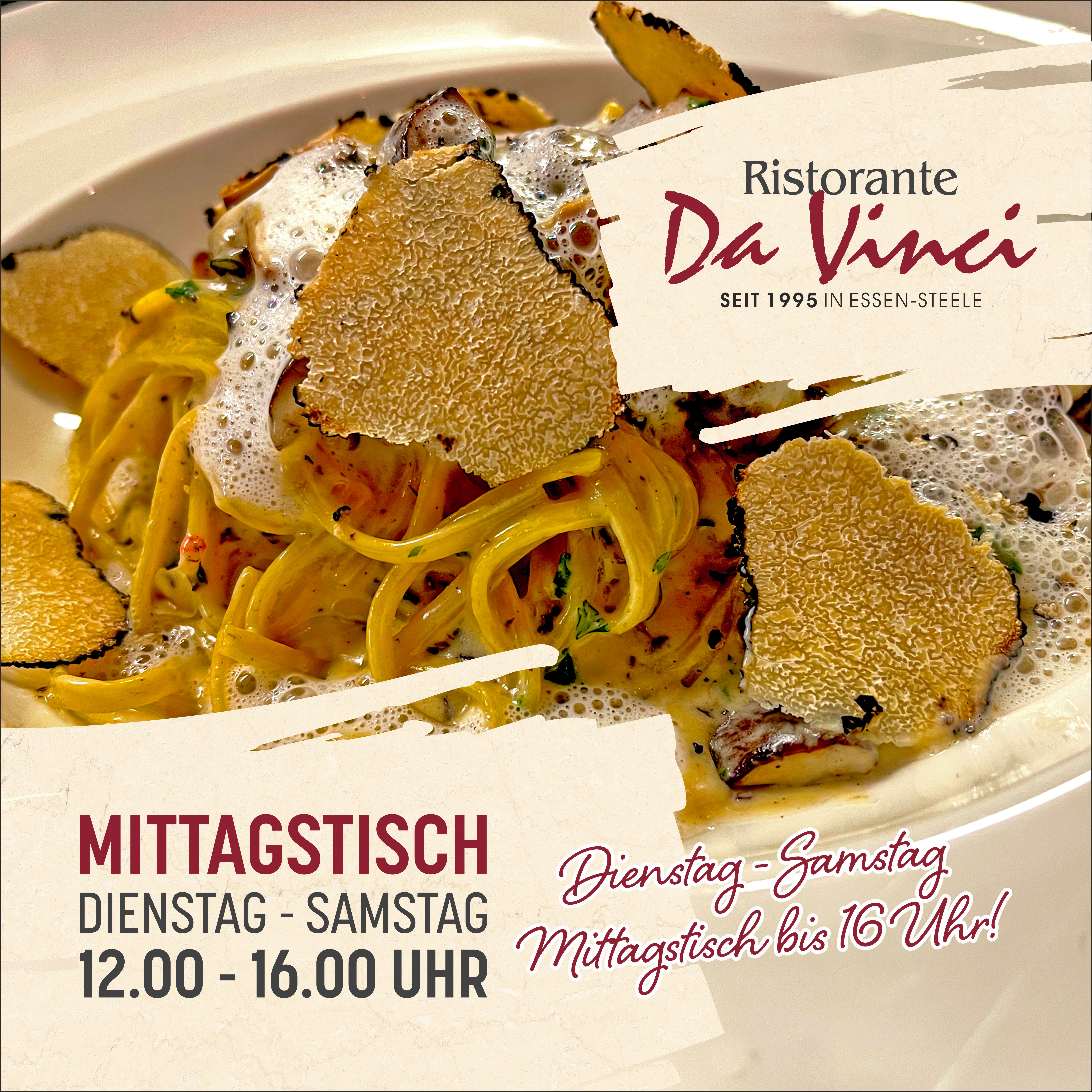 Da Vinci neue Zeiten Mittagstisch und Abendkarte
